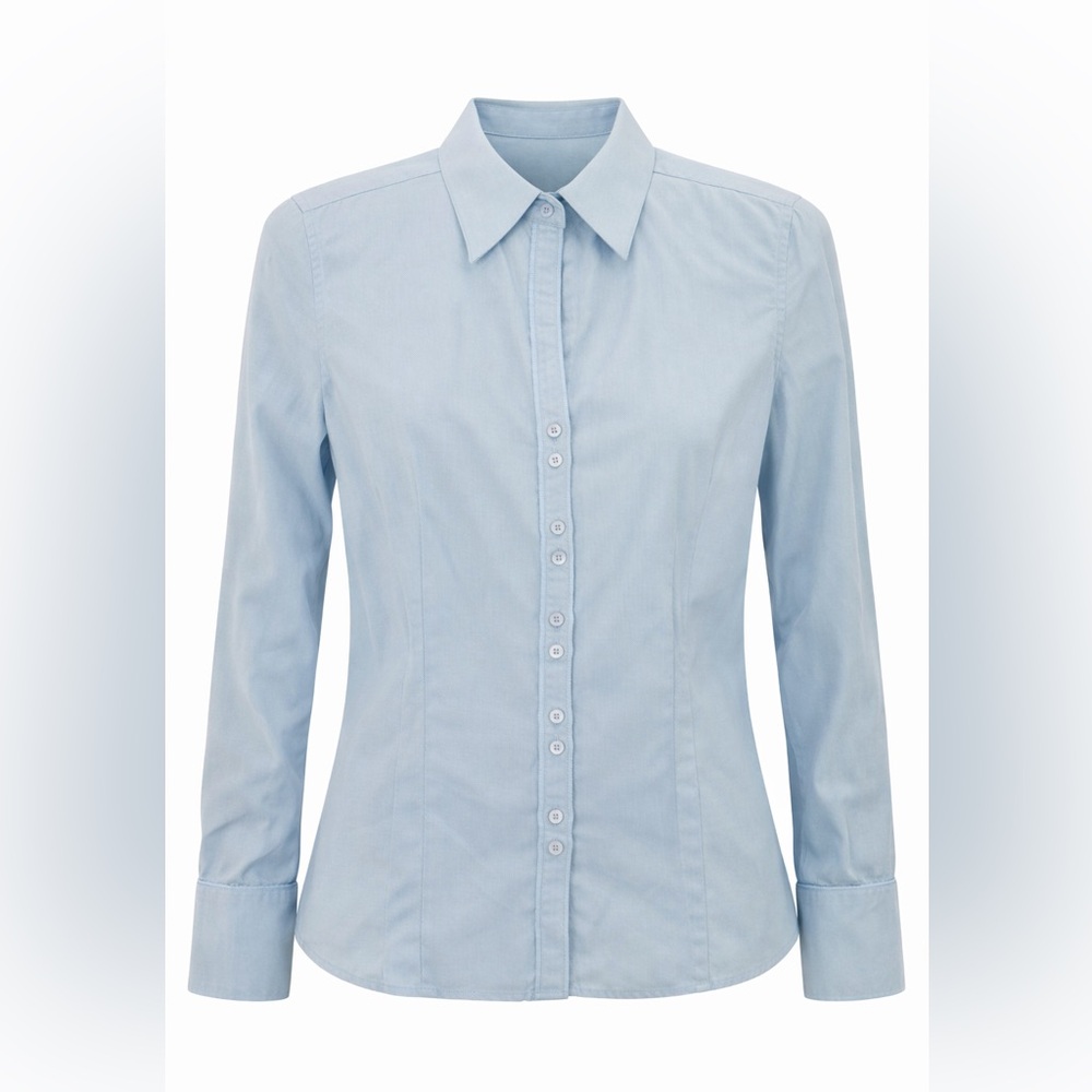 Ann Taylor Light Blue Textured Top